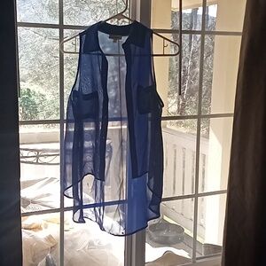 Women's Sheer blue blouse